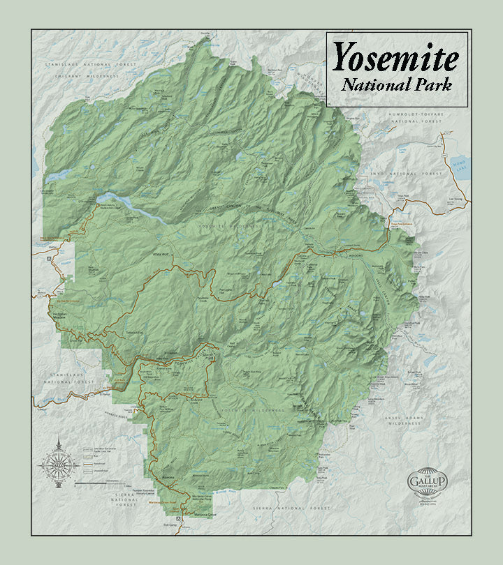 YOSEMITE NATIONAL PARK MAP