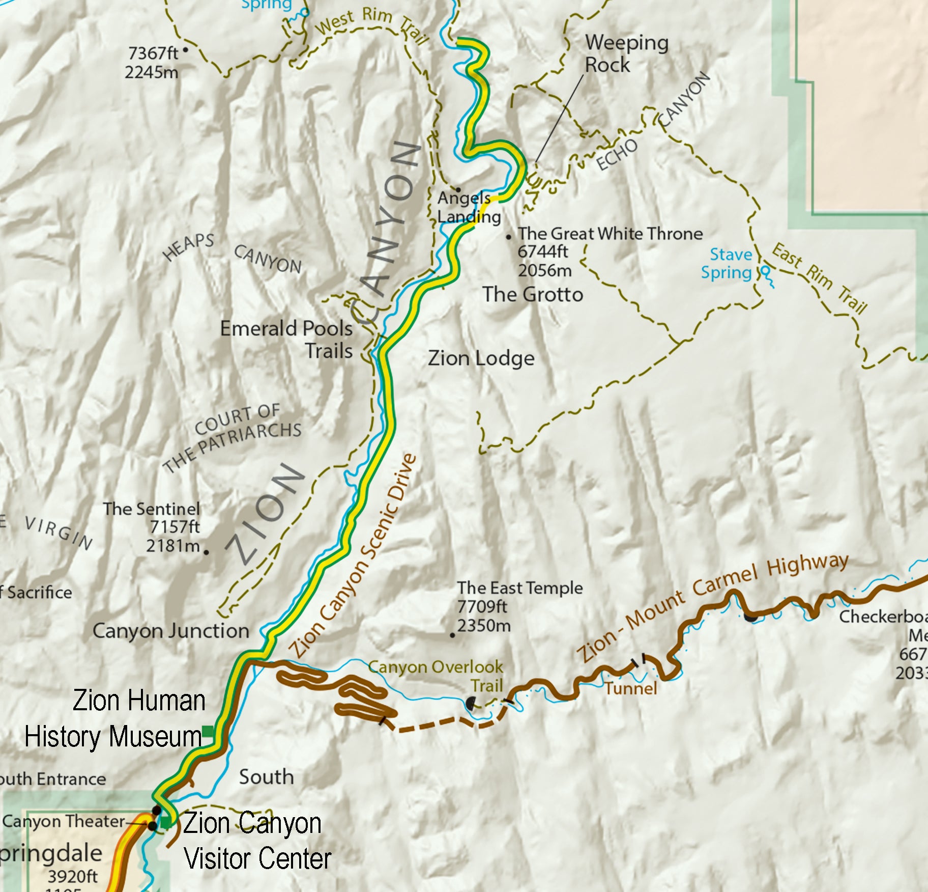 Zion National Park Map