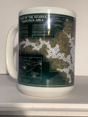 Lake of the Ozarks 15oz Coffee Mug Black Reverse Style