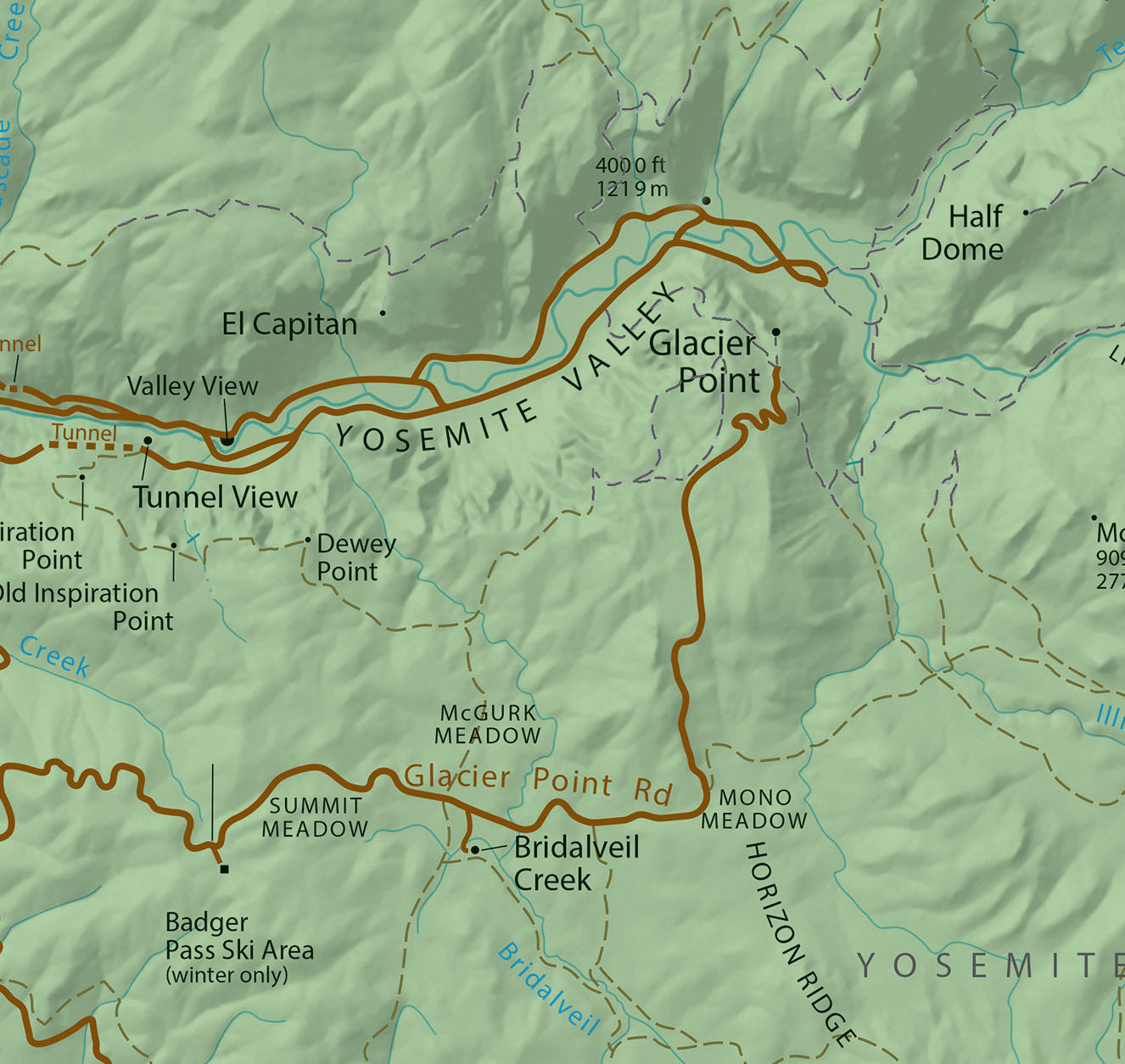 YOSEMITE NATIONAL PARK MAP