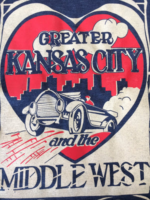 Kansas City Heart Shirt - Navy Blue Heathered