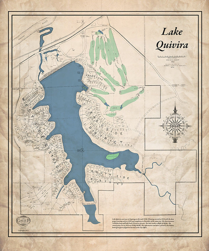 Lake Quivira Old West Map With Golf Course