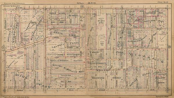 Kansas City 1907 Neighborhood Maps (Tuttle and Pike)