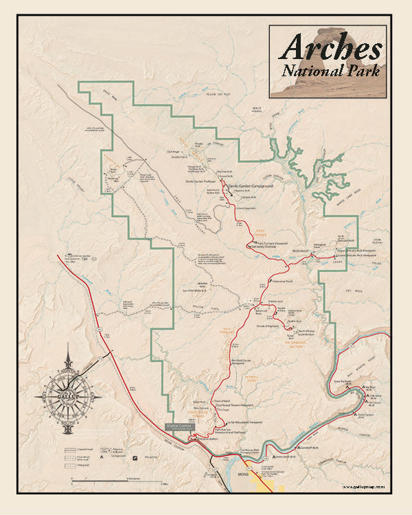 Arches National Park Map