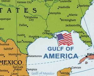 North America Featuring the Gulf of America