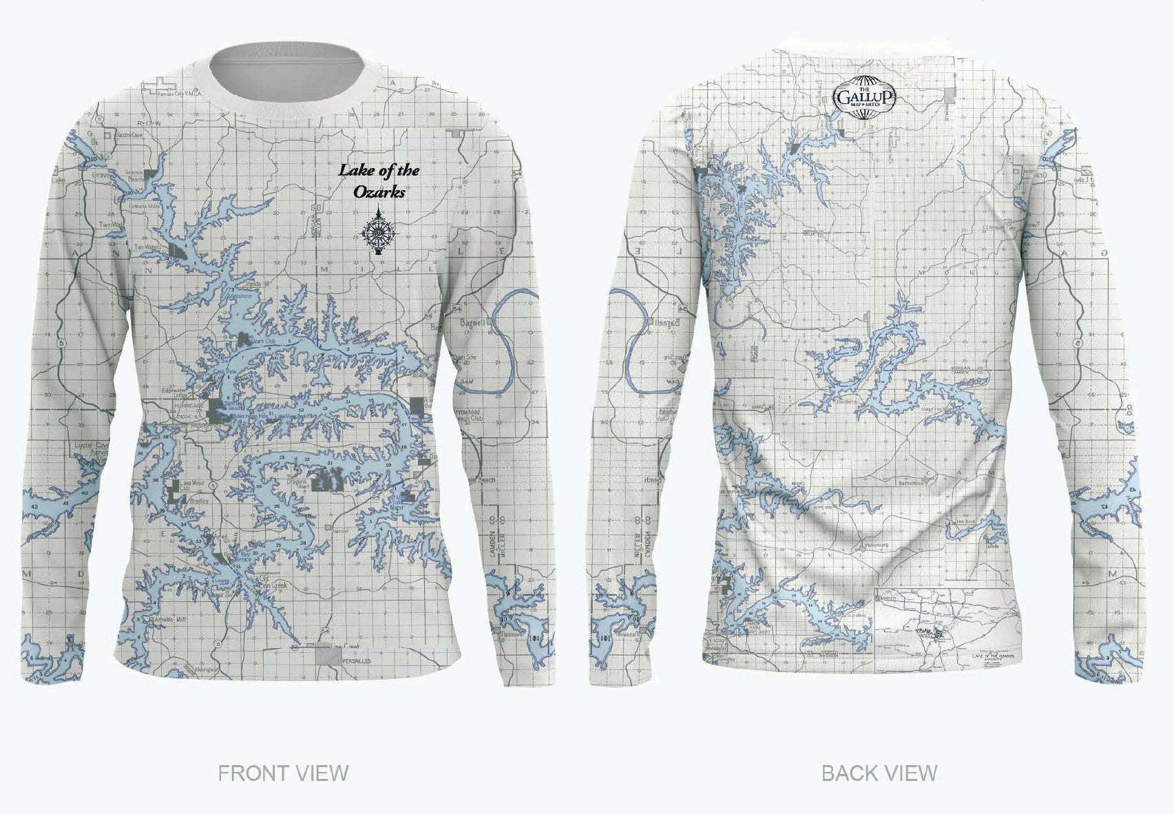 Lake of the Ozarks Fishing T Shirt Long Sleeve SPF