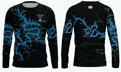Lake of the Ozarks Fishing T Shirt Long Sleeve SPF Fun On The water
