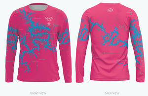 Lake of the Ozarks Pink Fishing T Shirt Long Sleeve SPF Fun On The water
