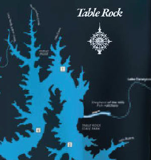 Table Rock Lake Fishing T Shirt Black Long Sleeve SPF