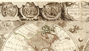 1709 World Map Le Globe Canvas Print