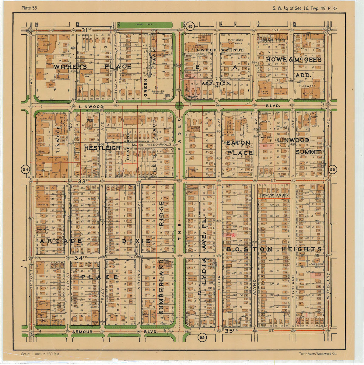 Kansas City Treasures Print Worn Map – Commandeer Brand