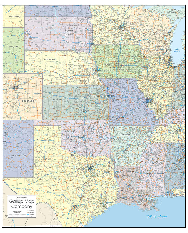 Central United States Map