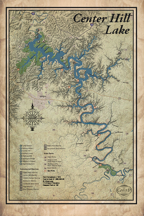 Decorative Vinatge Old West Style Center Hill Lake TN