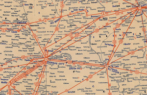 1930s' Vintage Airway Map of the United States Map