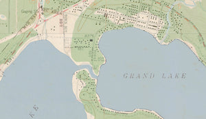 Grand Lake and Shadow Mountain Colorado Classic Map