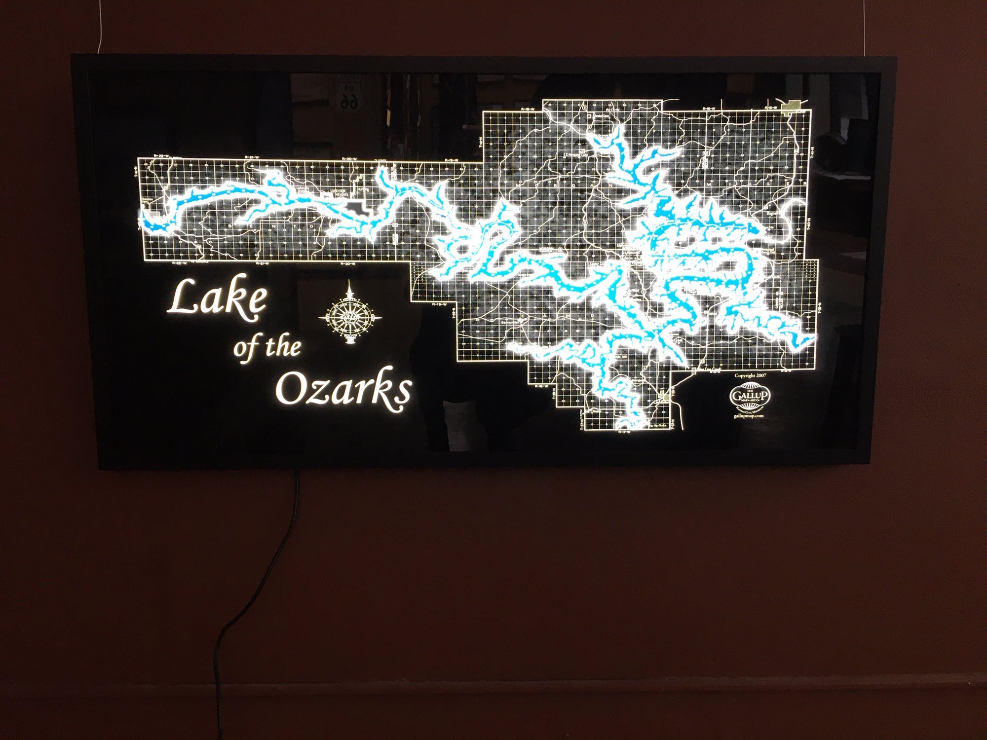 Lake Of The Ozarks LED Back-Lit Display