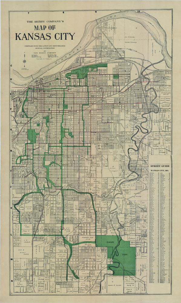 1911 Vintage Kansas City Map