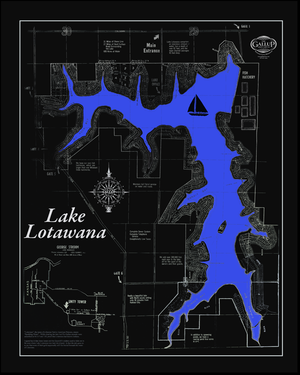Lake Lotawana Black Map