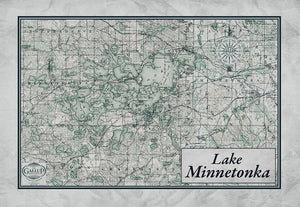 Lake Minnetonka, Minnesota Gray with Antique Green Water