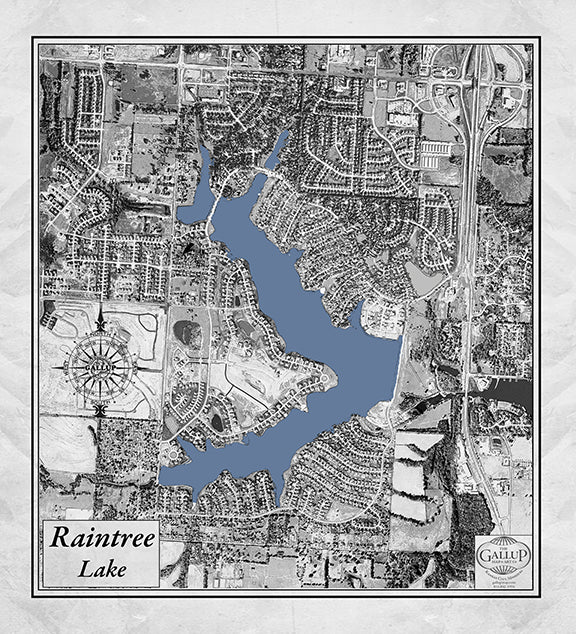 Raintree Lake Classic Gray Map