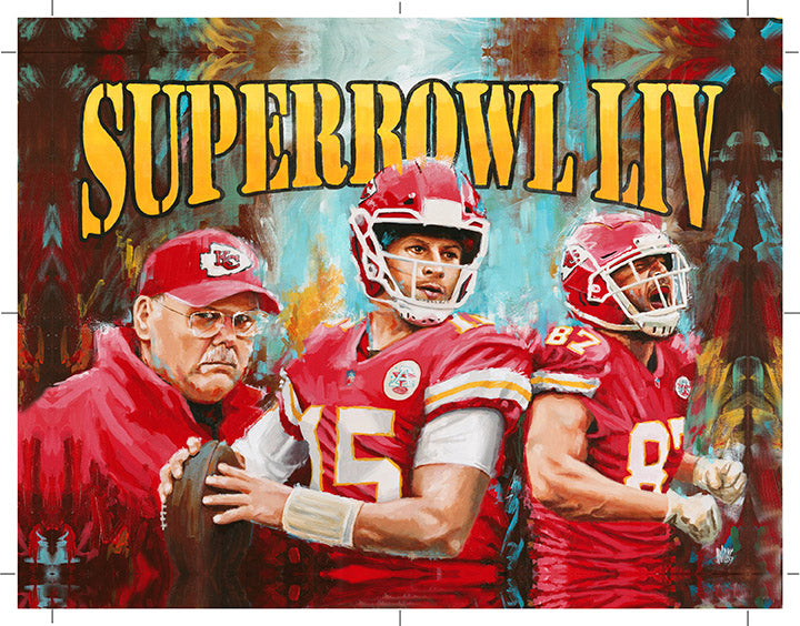 Chiefs Superbowl LIV Canvas Gallery Wrap Print Limited Edition