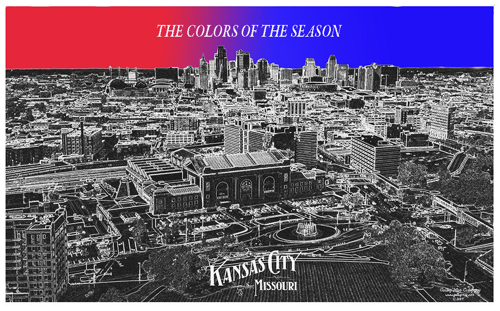 Kansas City Skyline Print Sports Skyline