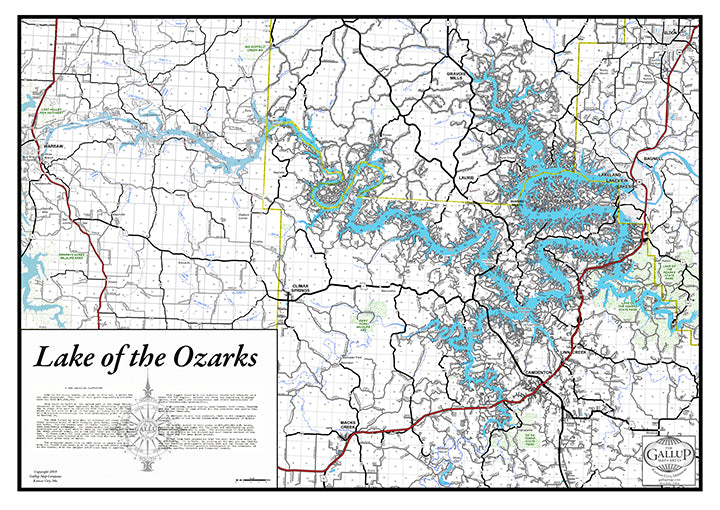 Buy map: West Point Lake Fishing Map – YellowMaps Map Store