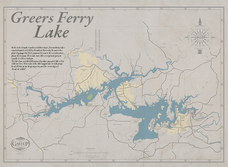 Greers Ferry Lake Map
