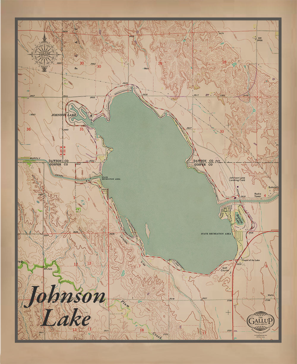 Johnson Ne Johnson Lake Nebraska Map - Gallup Map
