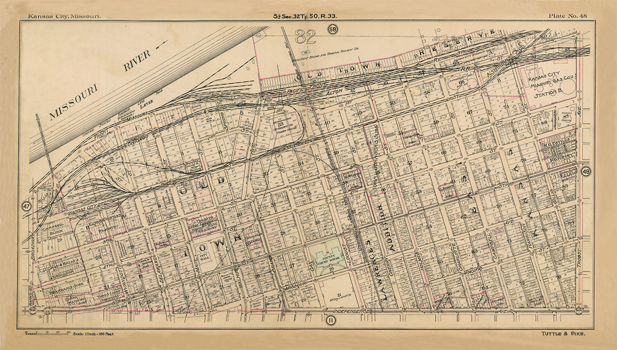 Kansas City Tuttle and Pike 1907 - Plate No. 48 RIVER MARKET