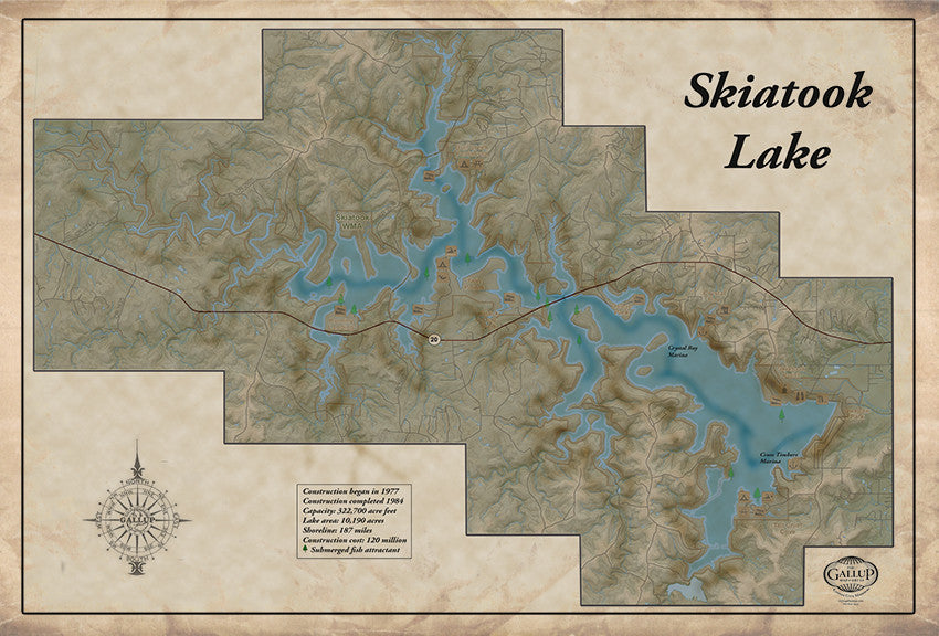 Skiatook Lake Oklahoma Map