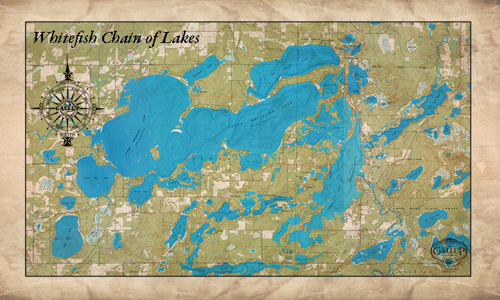 Whitefish Chain of Lakes MN Map